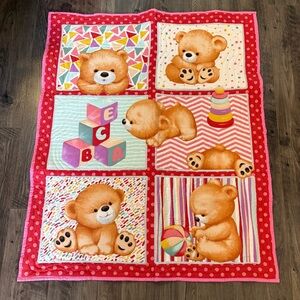Vintage quilt handmade children’s baby sized lap quilt